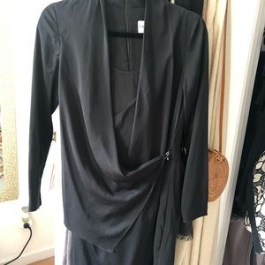 Reías silk black dress